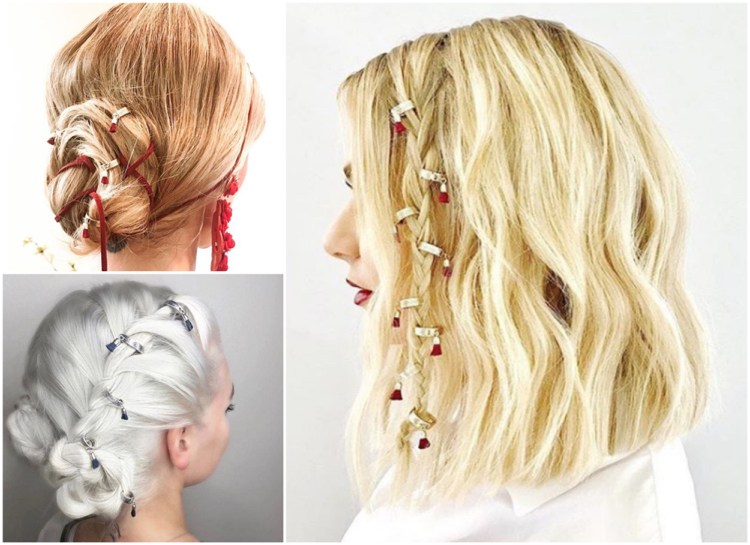 Spice up hair rings boho mini tofs flätade frisyrer