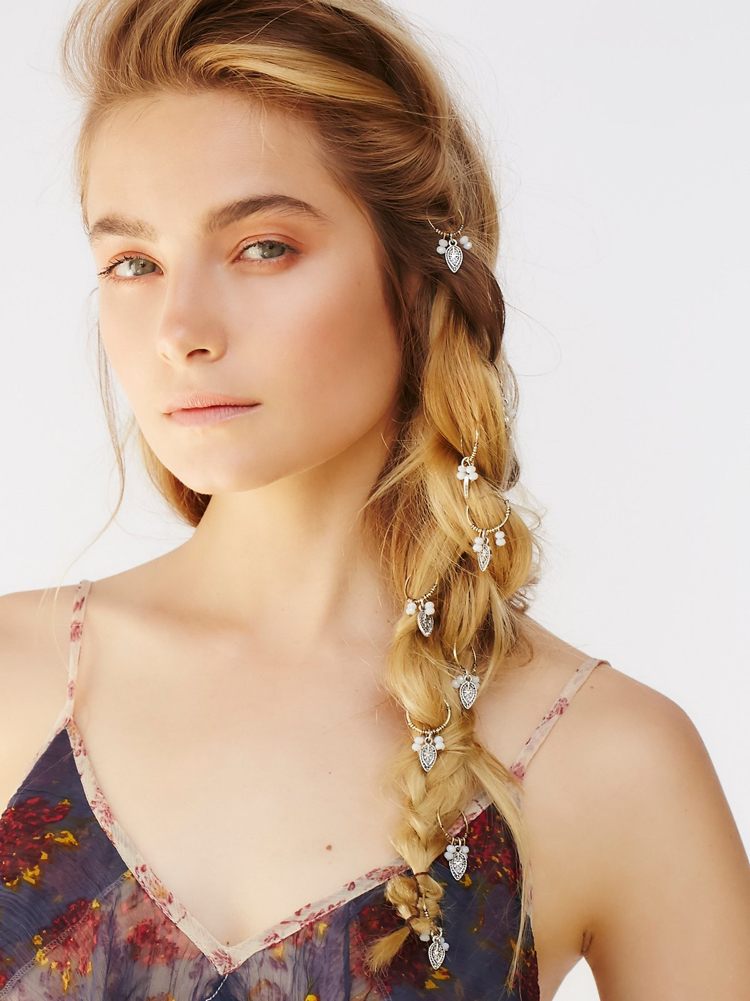Hårringar boho fläta sommartrender 2018