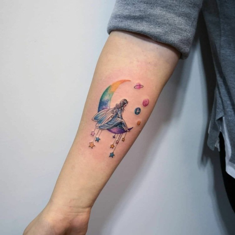 Akvarell tatuering design underarm tatueringar för kvinnor små