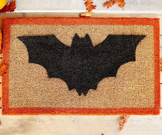 Dörrmatta ytterdörr-för Halloween-dekorera bat-silhuettfärg