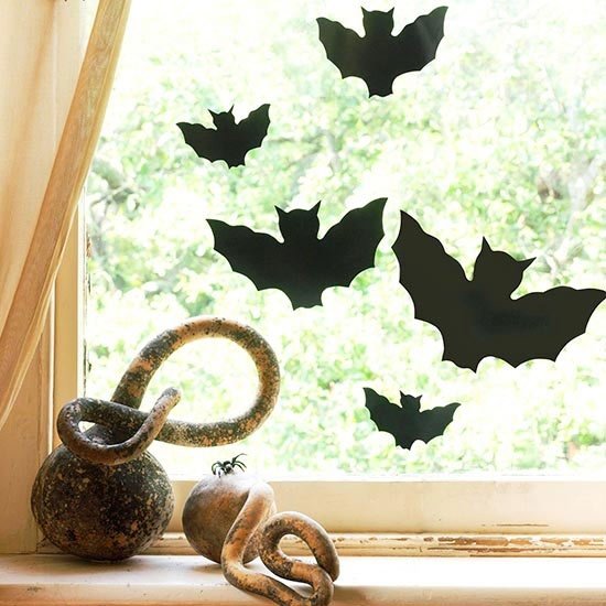 Dekorativa pumpor bat svart klistermärke-för fönster dekoration Halloween tinker