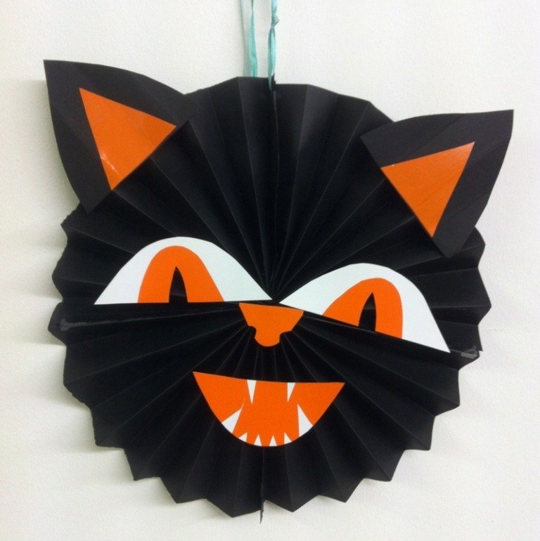 halloween dekoration katt tinker rynka ansikte idé