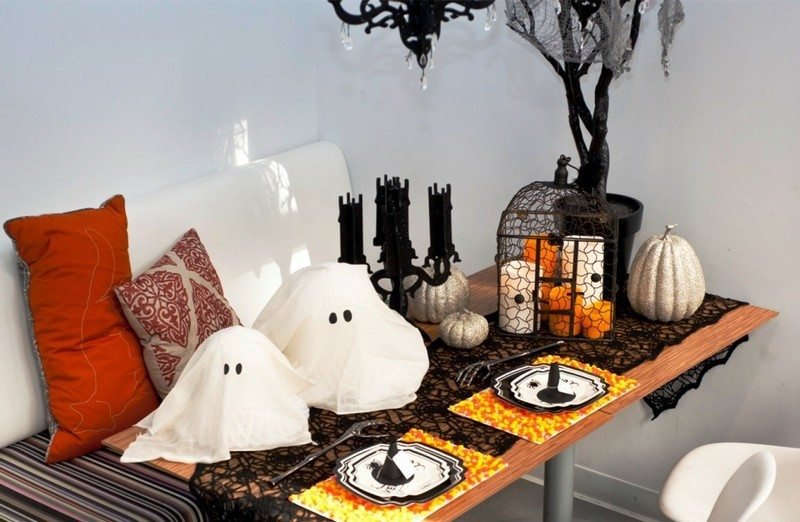 Halloween dekoration spökbord arrangera bur