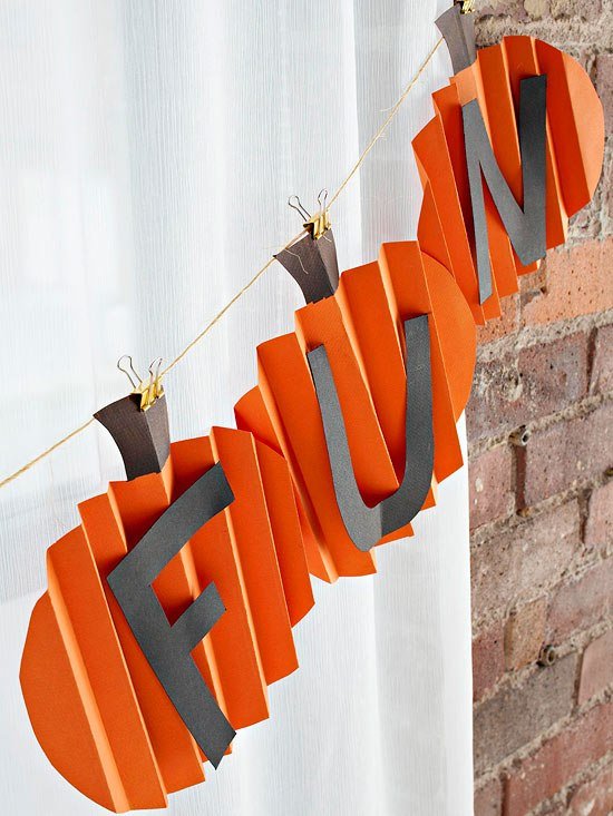 Garland crafting tips Halloween smycken pumpor idéer