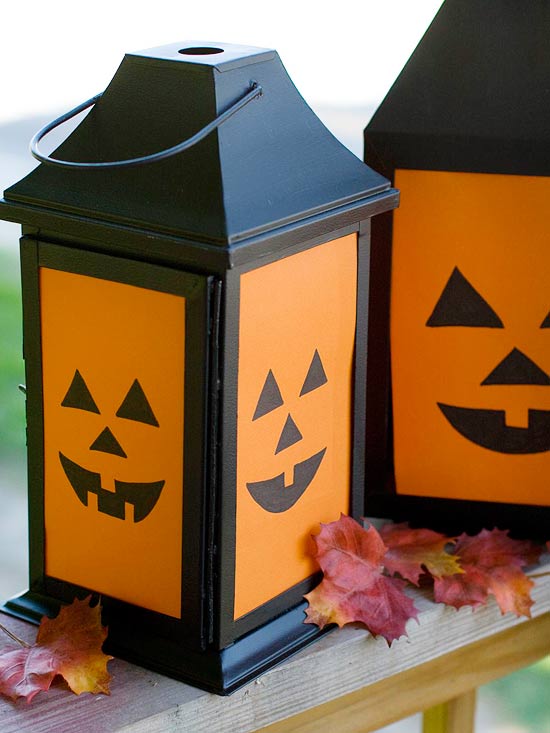 Rolig dekoration-Halloween lyktor-pumpor grimaser