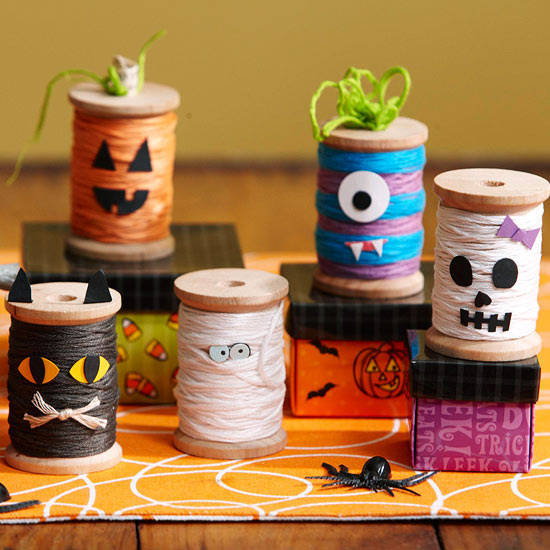 Spolarrullar pysslar monster DIY idéer Halloween