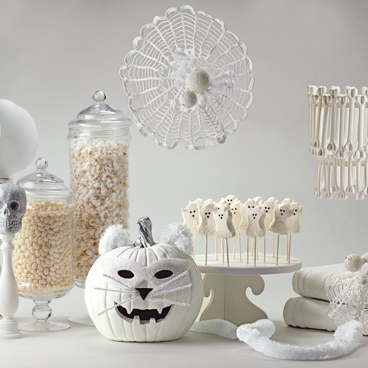 Halloween dekoration tinker -vit-pumpa-mask-fest-enkel-snygg