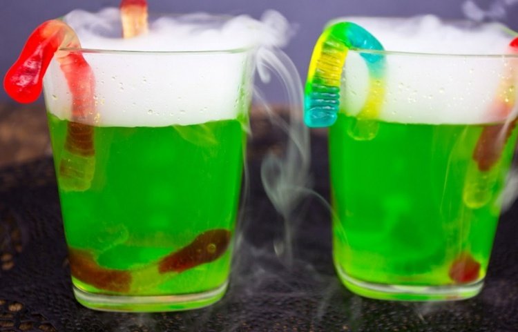 halloween dricker barn-dimma-rök-gift grönt