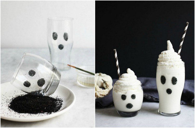 halloween-drycker-skrämmande-barn-fest-milkshake-glasögon-dekorera-spöken