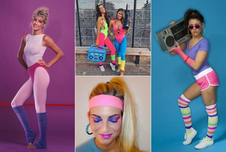 Kostymtrender 2020 - Den klassiska outfiten från 80 -talets aeroba tjejer i ljusa färger
