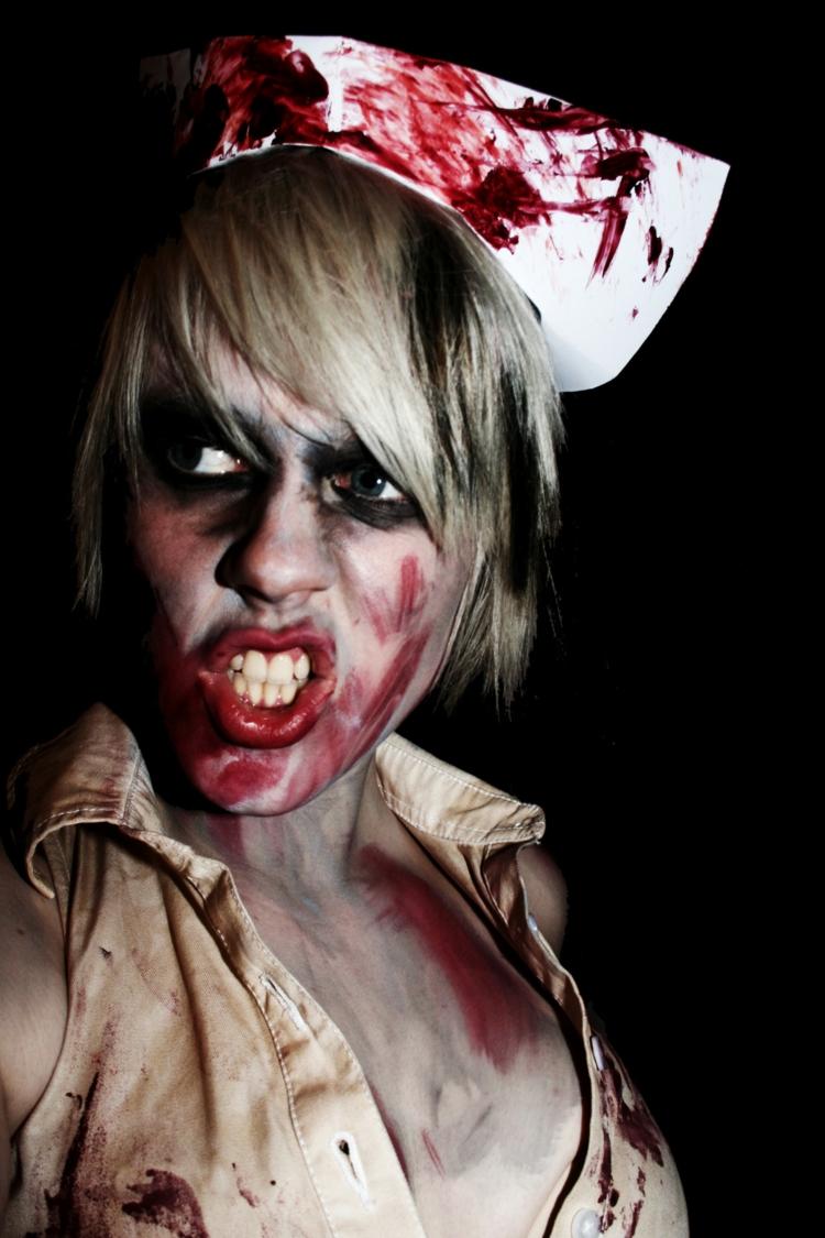 halloween kostymer sjuksköterska sjukhus blod skräckidé