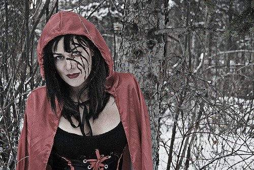 Makeup-tips varulv Little Red Riding Hood-lins