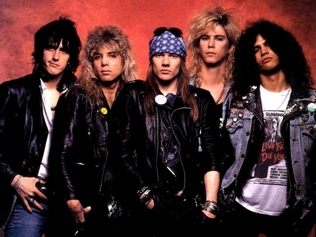 Guns N Roses band 80 -tals hårläderjackor kostymer