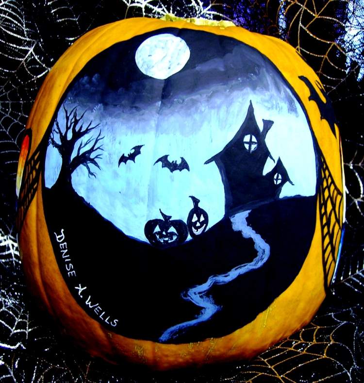halloween-pumpa-dekorera-måla-lagret-måla