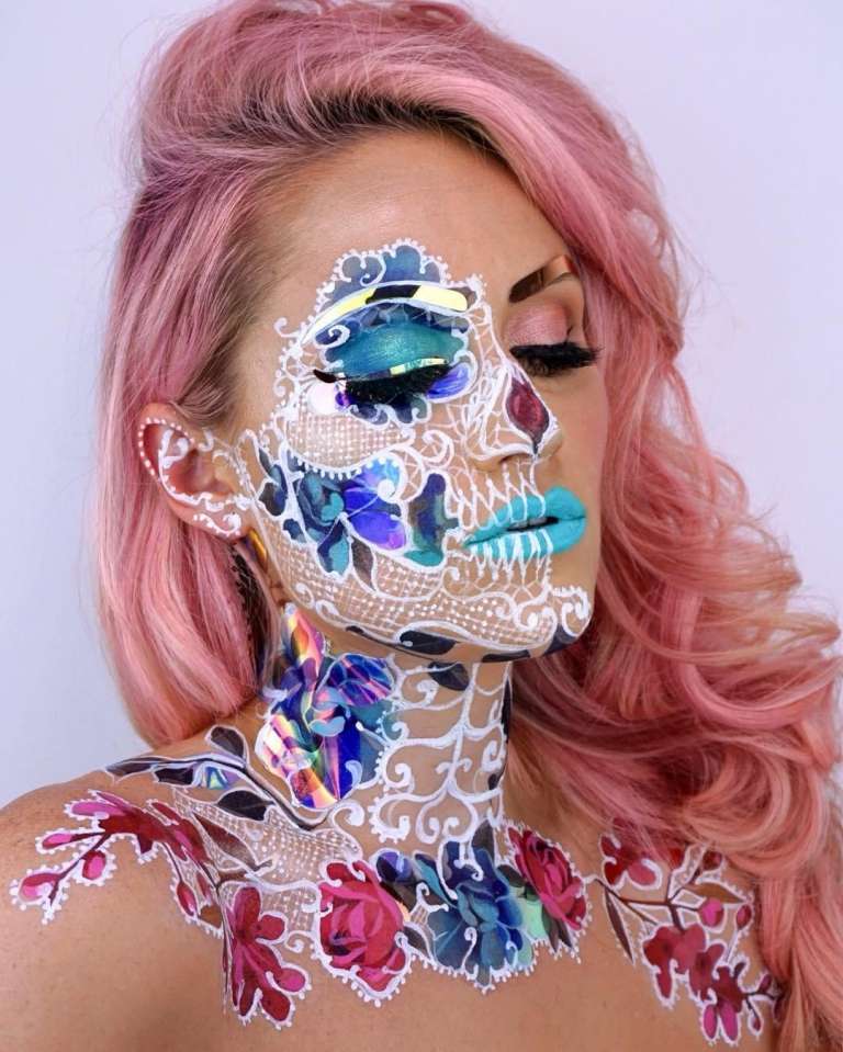 Forest fairy för Halloween make-up Carnival make-up för kvinnor