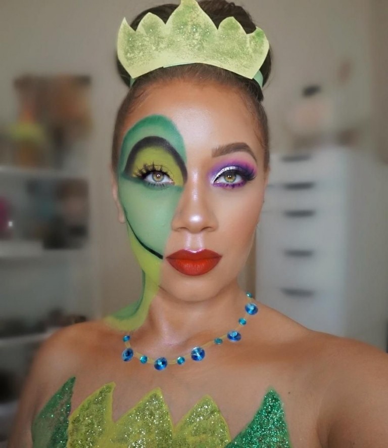 Disney princess skurk half face makeup