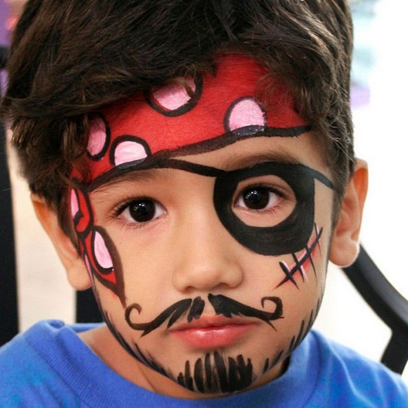 Halloween smink barn pojke pirat