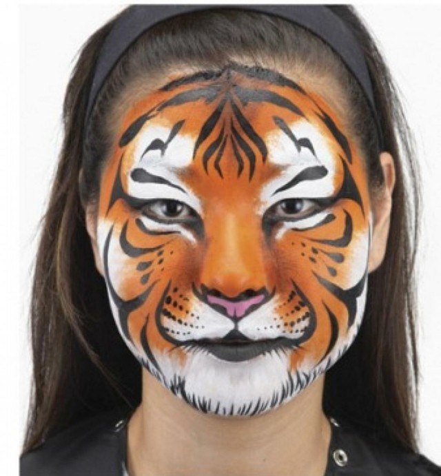 Tiger-make-up-för-barn-Halloween