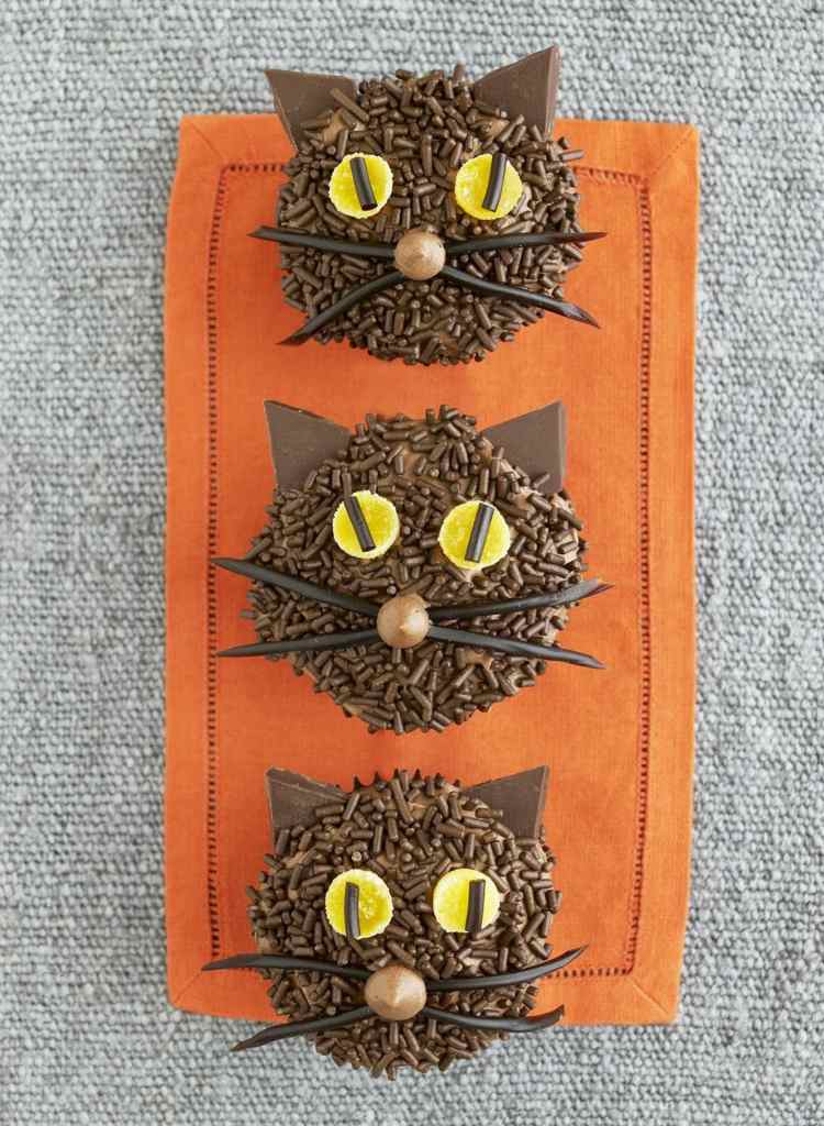katter choklad halloween muffins recept dekoration idéer