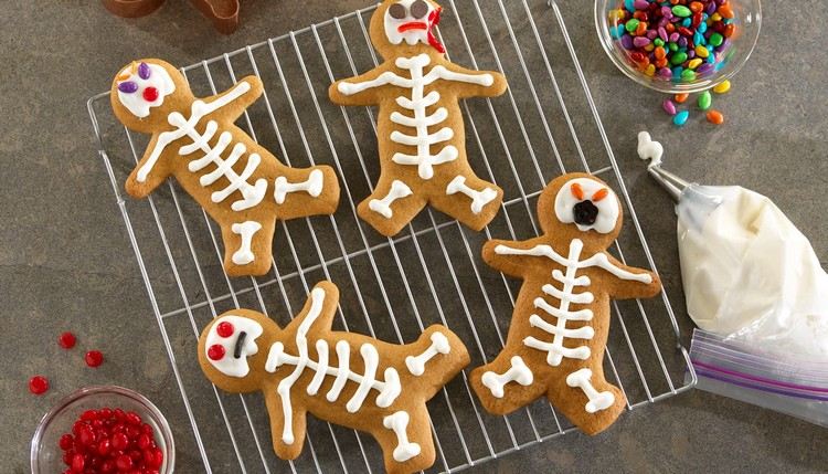 halloween recept finger food cookies skelett