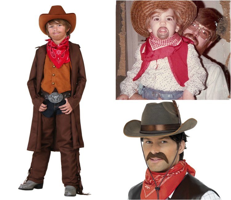 cowboy-smink-skägg-skägg-get-mustasch-barn