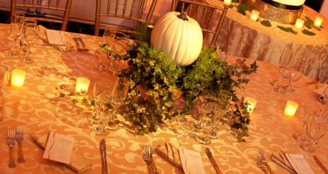 pumpa vitt halloween bordsdekorationer romantiskt levande ljus