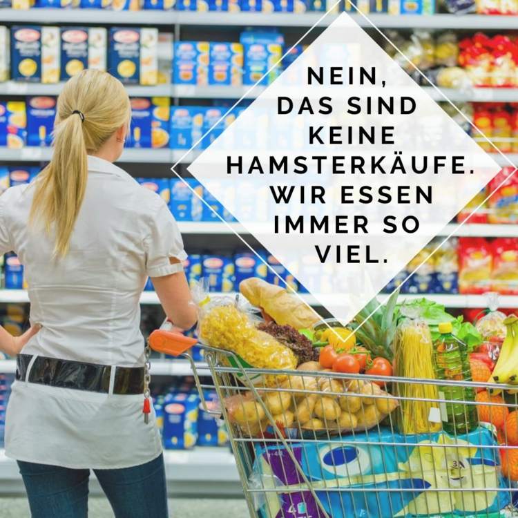 Hamsterinköp i Tyskland - Nej, det är inte ett hamsterköp, vi äter alltid så mycket