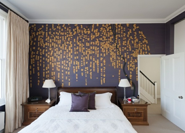 lila gyllene färg naturmönster klassiska möbler