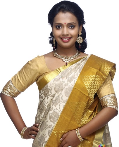 Cream And Gold Kanchipuram Handwoven Saree