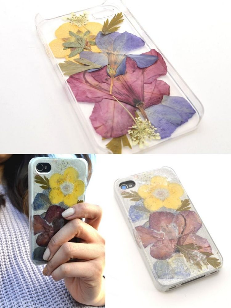 mobiltelefon-omslag-design-det-själv-idé-torkade-blommor