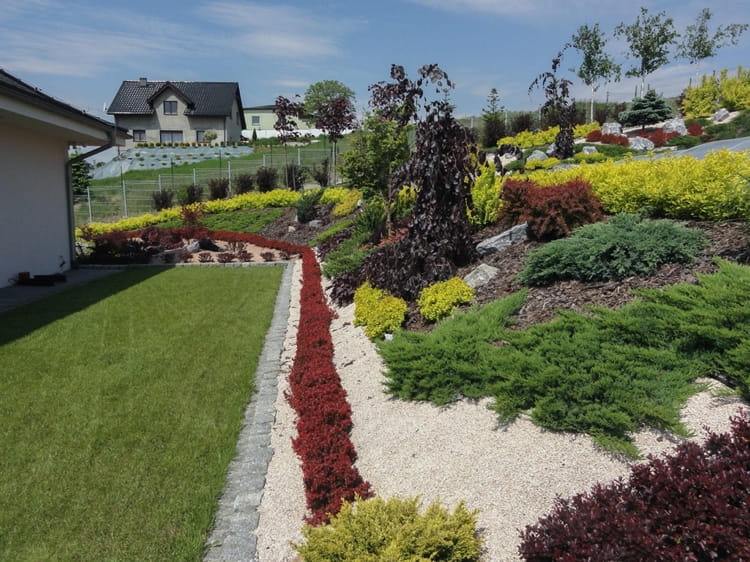 rock garden hillside modern