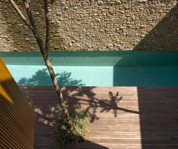 minimalistisk arkitektur - utomhuspool