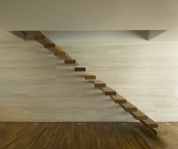 minimalistisk arkitektur - en modern trappa