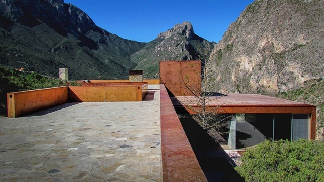Terrassvilla i bergen i Mexiko norr fantastisk utsikt