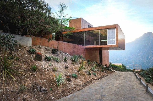 Succulent vacker byggnad modern minimalistisk arkitektur