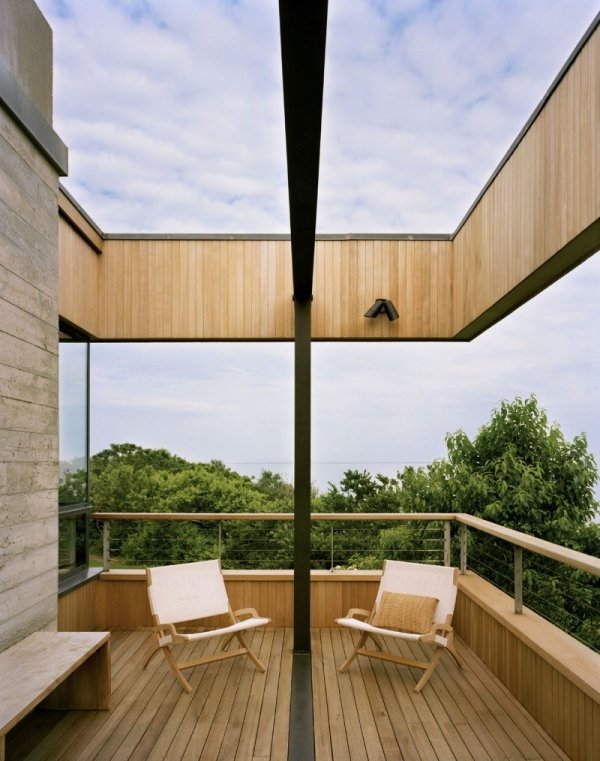 trä terrass sittgrupp bank hus modern design