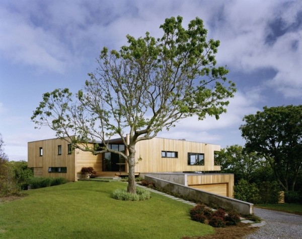 trädgården bank hus modern design