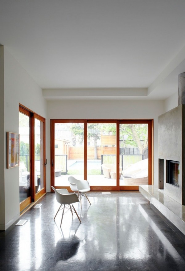 trähus med modern design minimalistisk inredning