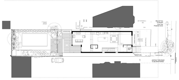 hus trä modern design tomt plan