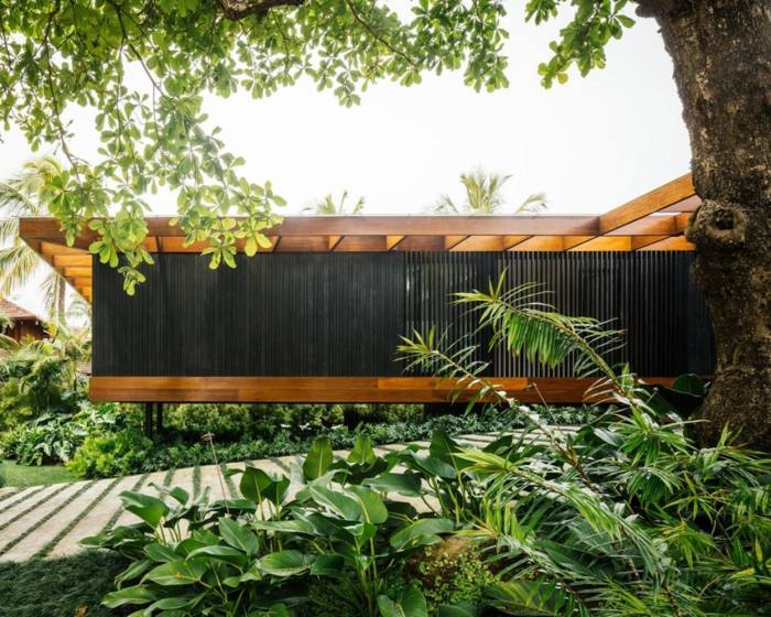 trädgård väg design idé råd sekretess skärm hus Brasilien