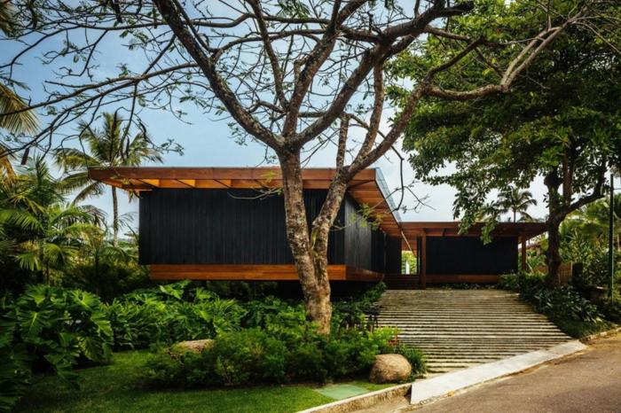 husdesign i Brasilien moderna utomhus trappor