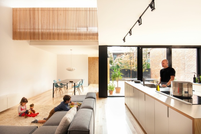 kök lägenhet soffa grå matlagning modernt designhus