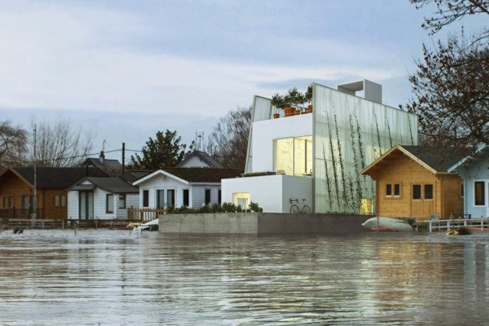 hus i vattnet prefabricerade husdesign carl turner
