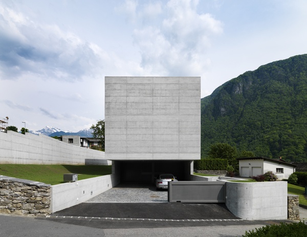 Hus bergskedja betongkonstruktion design
