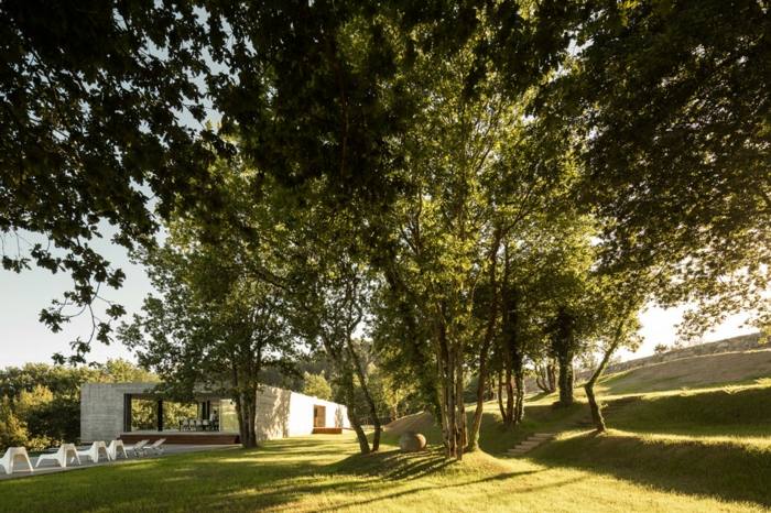 trädgård design hus modern arkitektur portugal betong