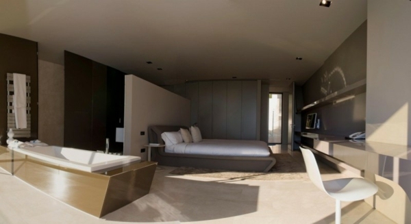 Modernt sovrum i skandinavisk stil