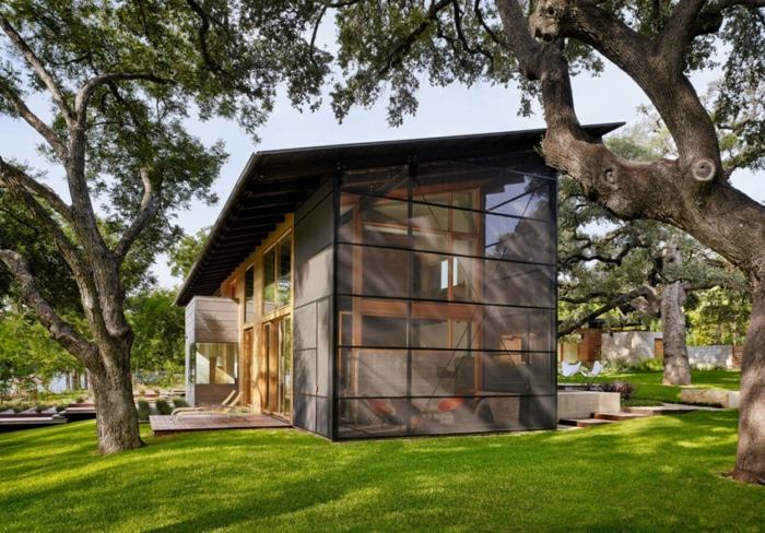 hus i texas design idé träd gräsmatta trädgård fönster