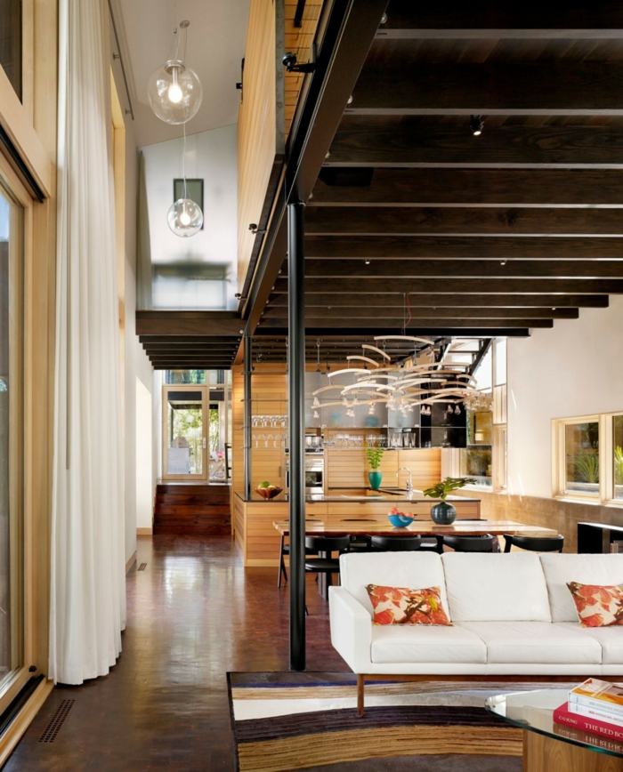 vardagsrum design hus texas soffa vita trappor soffbord