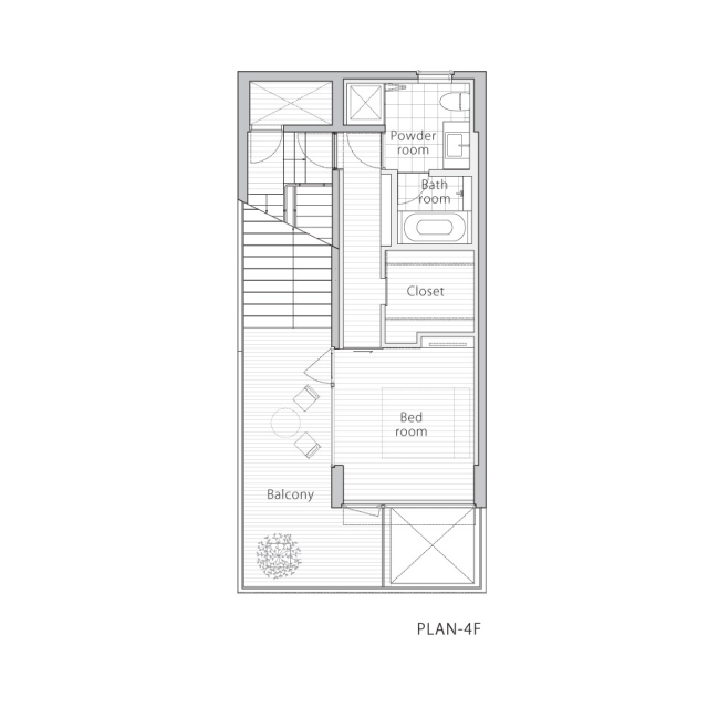 Takterrass balkong hus modernt rum layout Tokyo arkitektur