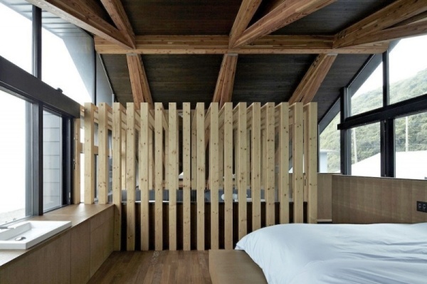 hus med geometriska former i japan minimalistisk